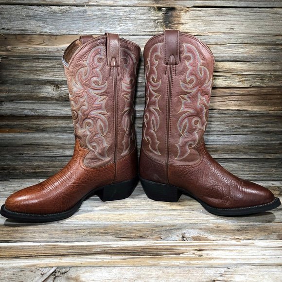 Tony Lama 4005 American Bay Brown Leather Cowboy Western Boots Men US 10… - Picture 4 of 10